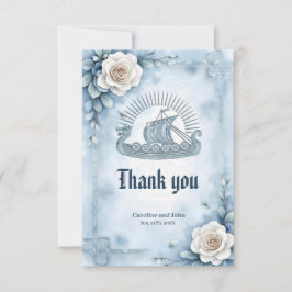 Blommigt Ram med Ro och keltisk design. Tack Kort