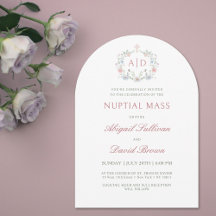 Blommigt Ram, Nuptial Mass Religiösa Bröllop