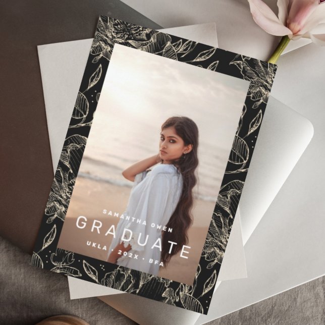 Blommigt Ram Photo College Graduation 2023 Meddelande (Skapare uppladdad)