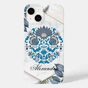 Blommigt Ram, Teal Graphic Art, Mandala