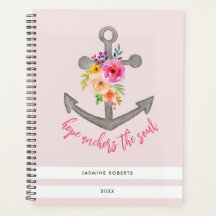 Blommigt Rand Hope Anchors the Soul Bible Verse