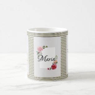 Blommigt Rand Mugg