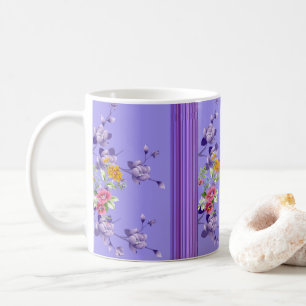 Blommigt Rand Mugg