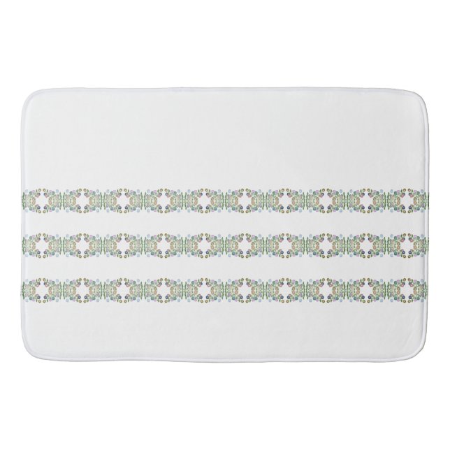 Blommigt Rand stor badplats Badrumsmatta (Framsidan)