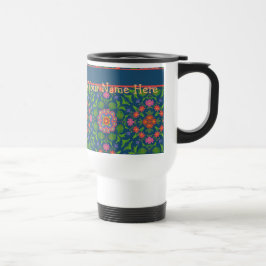 Blommigt Rangoli Deep Blue-Resemugg för att anpass Resemugg