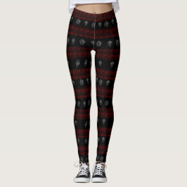 Blommigt Red and Black Stripe Leggings