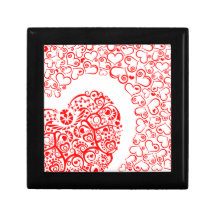 Blommigt Red Heart Älskare