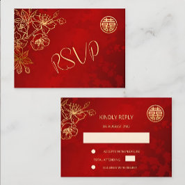 Blommigt Red OSA China Bröllop