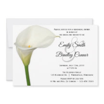 Blommigt Rehearsal Dinner, Vacker White Calla Lily
