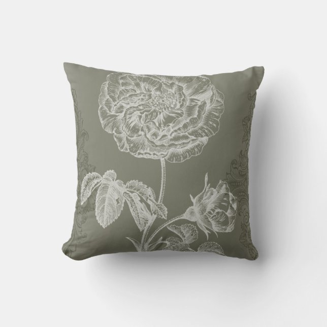 Blommigt Relief I Kudde (Framsida)
