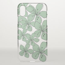 Blommigt Rensa iPhone X telefonväska