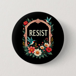 Blommigt Resist Trump Funny Anti-trump 2025 Knapp