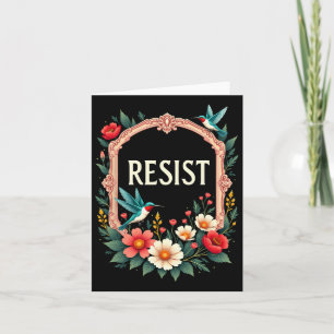 Blommigt Resist Trump Funny Anti-trump 2025 Kort