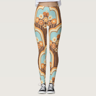 Blommigt Retro: 70:s Tapet Revival Leggings