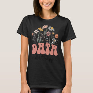 Blommigt Retro Groovy data eller så inträffade det T Shirt