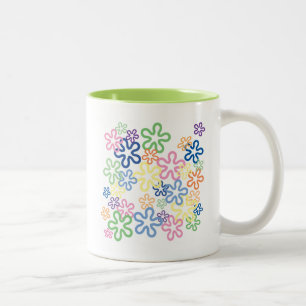 Blommigt Retro Mugg