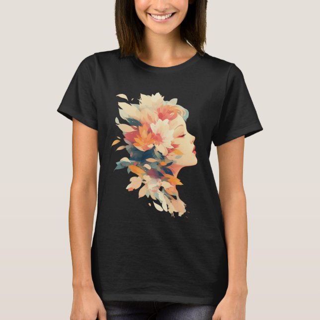 Blommigt Reverie T Shirt (Framsida)