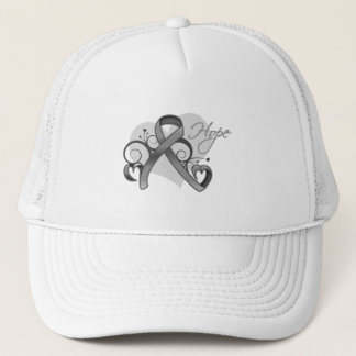 Blommigt Ribbon Hope - Brain Tumor Truckerkeps