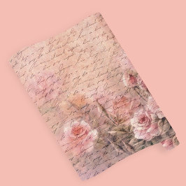Blommigt Ro Antique Handskrift Presentpapper