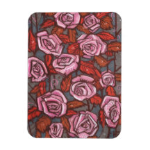 Blommigt Ro Art Rustic Flowers Rosa Orange