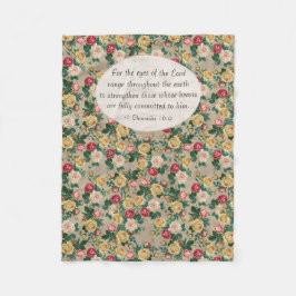 Blommigt Ro Bible Verse Scripting Christian Womens Fleecefilt