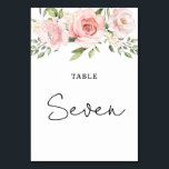 Blommigt  ro bröllop-bordsnumret bordsnummer<br><div class="desc">Blommigt  ro Bröllop Bord 7 nummer. Matchande objekt är tillgängliga.</div>