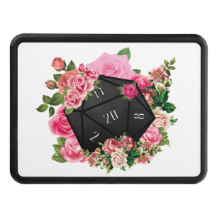 Blommigt Ro D20 Tabletop RPG speldiskett Dragkroksskydd