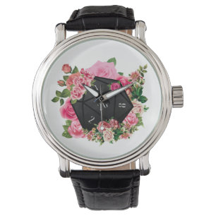 Blommigt Ro D20 Tabletop RPG-spelskillnad Armbandsur