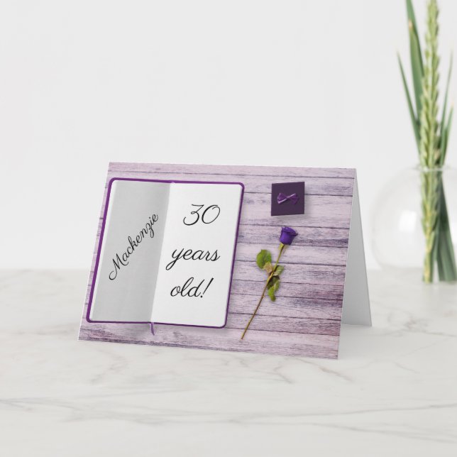 Blommigt Ro födelsedagspresent Söt Feminin Blommor Kort (Framsida)