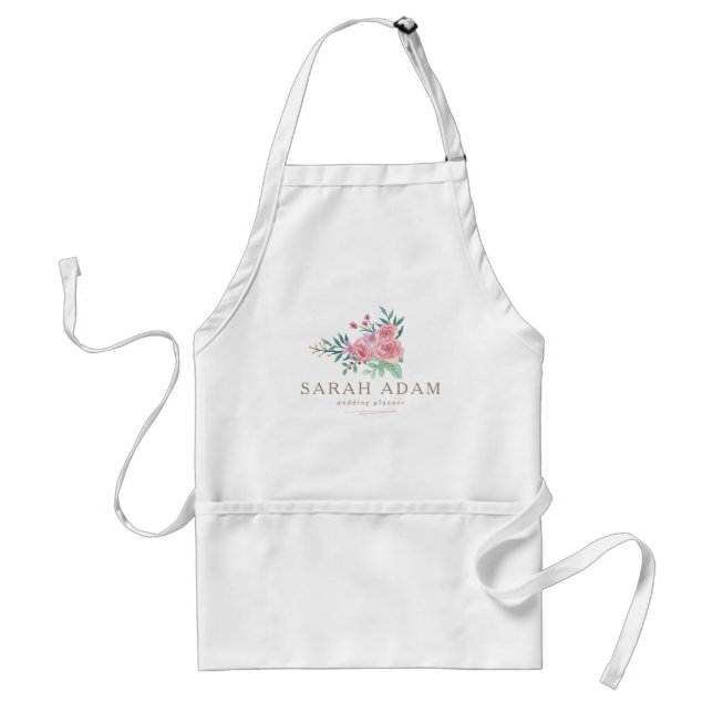 Blommigt Ro Garden Apron for Business & Work Förkläde (Framsidan)
