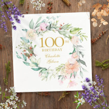 Blommigt Ro Garland 100:e födelsedagen