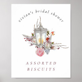 Blommigt Ro & Lantern Möhippa Food Sign Poster