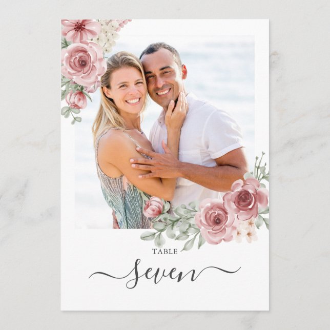 Blommigt Ro Photo Bordsnummer (Baksida)