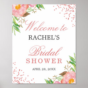 Blommigt Ro Rosa Konfetti-Möhippa i  Poster