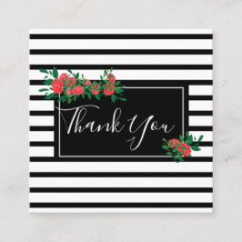 Blommigt Ro Tack Fyrkantigt Visitkort