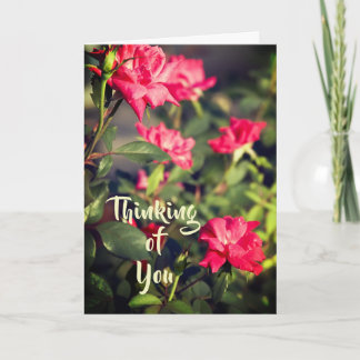 Blommigt Ro TÄNKER PÅ DIG Kort