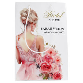 Blommigt Ro Watercolor Bröllop Gown Collection