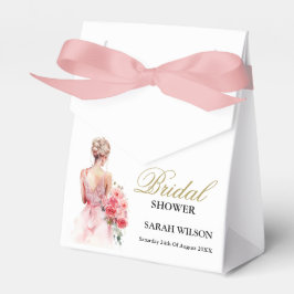 Blommigt Ro Watercolor Bröllop Gown Collection Presentaskar