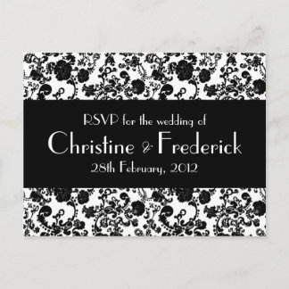 Blommigt Rococo Bröllop, vykort för OSA