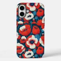 Blommigt röd och vit blompartner