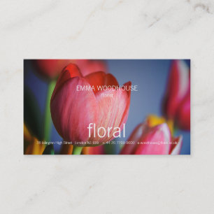 Blommigt - röd tulpanvisitkort visitkort