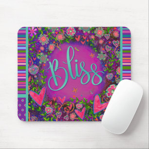 Blommigt Roligt bliss Modern Rand Inspirief Musmatta