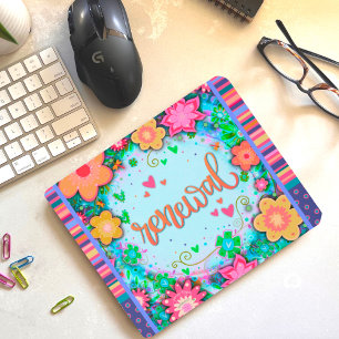 Blommigt Roligt Renewal Modern Rand Inspirife Musmatta