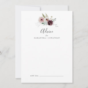 Blommigt Romantik Bröllop Rådkort