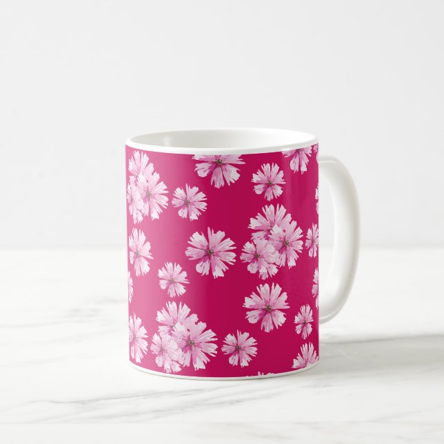 Blommigt romantik körsbärs blommar kaffemugg (Framsida höger)