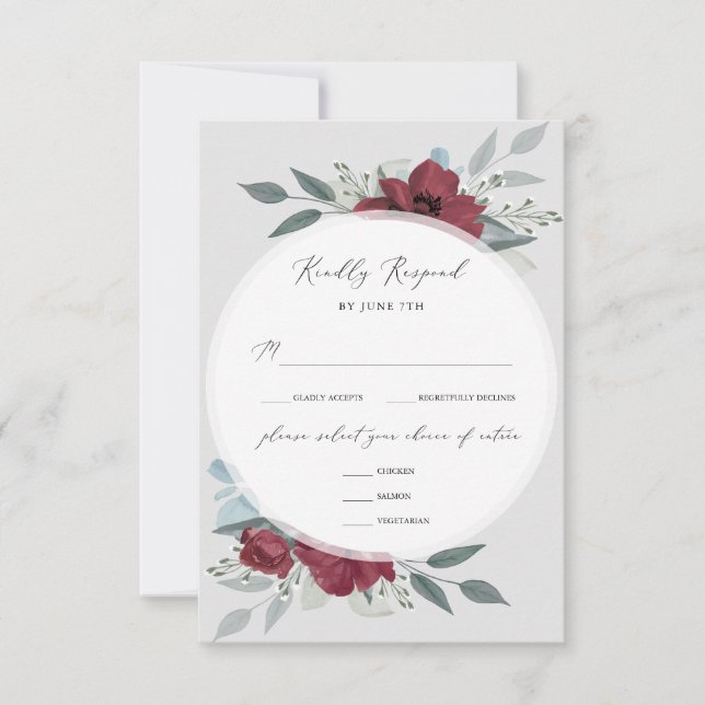 Blommigt Romantik OSA Kort (Framsida)