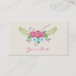 Blommigt Romantiska vattenblommor Visitkort