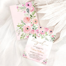 Blommigt Rosa Baby Shower