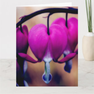 Blommigt Rosa Bleeding Hearts Tack Kort