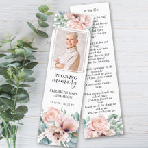 Blommigt  Rosa bokmärke